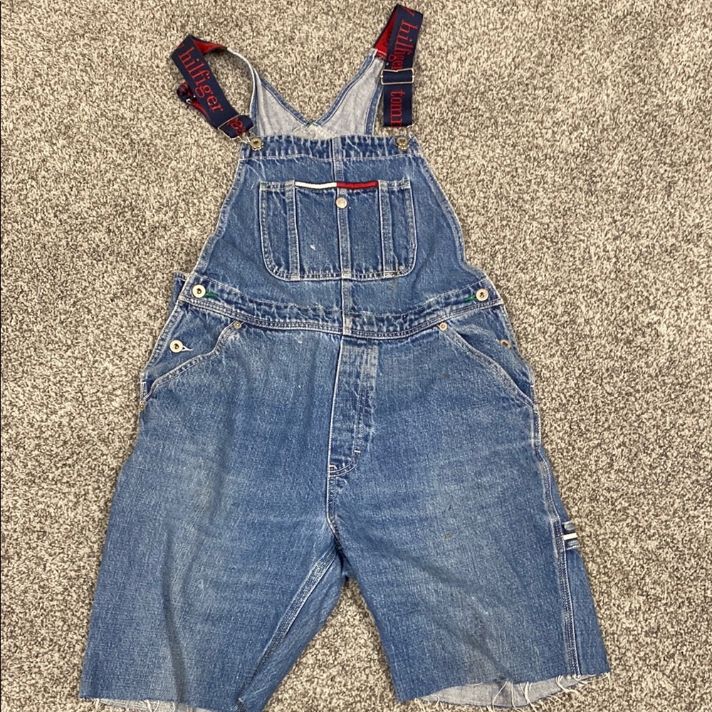 Tommy Hilfiger Blue Jean Shorts Overalls